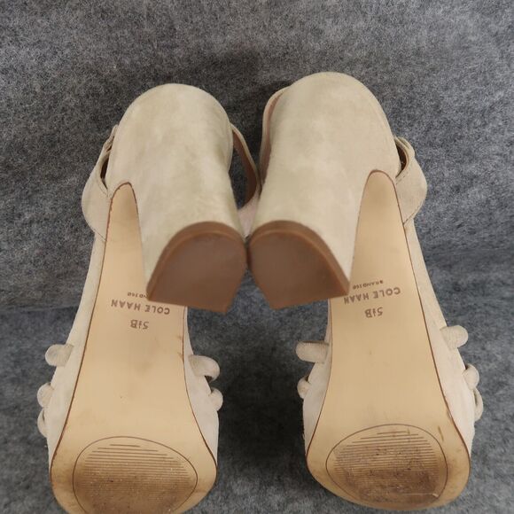 Cole Haan Shoes Womens 5.5 Sandal Pumps Platform Leather Ankle Strap Open Toe - Picture 13 of 16